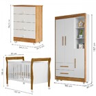 Quarto De Bebê Completo Zara 100% Mdf 3 Portas 6 Gavetas Bran