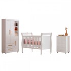 Quarto De Bebê Completo Zara 100% Mdf 3 Portas 6 Gavetas Bran