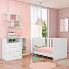 Quarto De Bebê Delaware Gaveteiro E Berço Branco