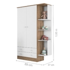 Quarto De Bebê Delaware Roupeiro E Berço Carvalho Rústico Bra