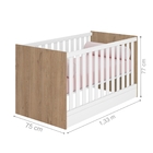 Quarto De Bebê Delaware Roupeiro E Berço Carvalho Rústico Bra