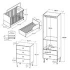 Quarto De Bebê Docinho Berço Mini Cama Roupeiro E Cômoda Bran