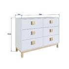 Quarto De Bebê Eleva Com Berço, Cômoda E Prateleiras 120 Cm -