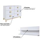 Quarto De Bebê Eleva Com Berço, Cômoda E Prateleiras 120 Cm -