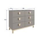 Quarto De Bebê Eleva Com Berço, Cômoda E Prateleiras 120 Cm -