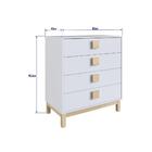 Quarto De Bebê Eleva Com Berço, Cômoda E Prateleiras 80 Cm -