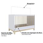 Quarto De Bebê Eleva Com Berço, Cômoda E Prateleiras 80 Cm -