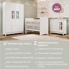 Quarto De Bebê Gabrielle Berço 3 Em 1 Guarda Roupa 4 Portas C