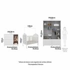 Quarto De Bebê Gêmeos 2 Berços Capitonê Guarda-roupa E Cômoda