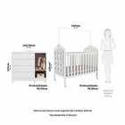 Quarto De Bebê Gêmeos 2 Berços E Cômoda Janelada 100% Mdf May