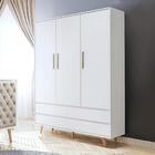 Quarto De Bebê Guarda Roupa 3 Porta Com Gavetas Lorena Cômoda