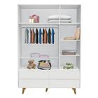 Quarto De Bebê Guarda Roupa 3 Porta Com Gavetas Lorena Cômoda