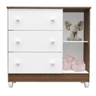 Quarto De Bebê Guarda Roupa 3 Portas Ariane Cômoda Com Fraldá