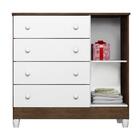 Quarto De Bebê Guarda Roupa 3 Portas Cômoda Ariel Berço Mini