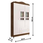 Quarto De Bebê Guarda Roupa 3 Portas Cômoda Ariel Berço Mini