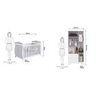 Quarto De Bebê Guarda Roupa 3 Portas E Berço Cocada 100% Mdf