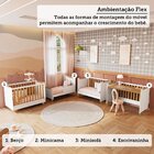 Quarto De Bebê Guarda Roupa 3 Portas E Berço Minicama 4 Em 1