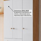 Quarto De Bebê Guarda Roupa 3 Portas E Berço Minicama 4 Em 1