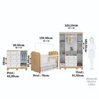 Quarto De Bebê Guarda Roupa 4 Portas 3 Gavetas, Cômoda 1 Port