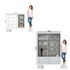 Quarto De Bebê Guarda-roupa 4 Portas 4 Gavetas E Cômoda 4 Gav