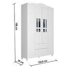 Quarto De Bebê Guarda Roupa 4 Portas Ariel Berço 3 Em 1 Gabri