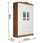 Quarto De Bebê Guarda Roupa 4 Portas Cômoda Ariel Berço Mini