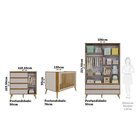 Quarto De Bebê Guarda-roupa 4 Portas Cômoda E Berço Arredonda
