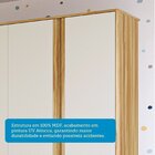 Quarto De Bebê Guarda-roupa 4 Portas E Berço Arredondado 3 Em