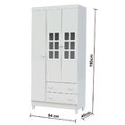 Quarto De Bebê Guarda Roupa Ariane Cômoda Fraldário Bianca Be