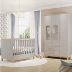 Quarto De Bebê Guarda Roupa Com Janela Acrílica Berço Mini Ca