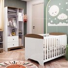 Quarto De Bebê Guarda Roupa Com Janelas Losango E Berço Ameri