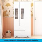 Quarto De Bebê Guarda Roupa Com Janelas Retangulo E Berço Ame