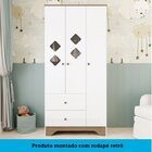 Quarto De Bebê Guarda Roupa Cômoda Com Janelas Losango E Berç