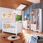 Quarto De Bebê Guarda Roupa Cômoda Com Janelas Losango E Berç
