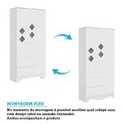 Quarto De Bebê Guarda Roupa Cômoda Com Janelas Losango E Berç