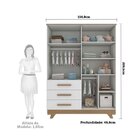 Quarto De Bebê Guarda Roupa Cômoda E Berço Americano Deby Ret