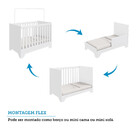 Quarto De Bebê Guarda Roupa E Berço 3 Em 1 100 Mdf Popy Móvei