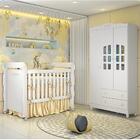 Quarto De Bebê Guarda Roupa Provençal 3 Portas Berço Mini Cam