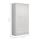 Quarto De Bebê Hart  Branco Rosa Com Colchão