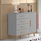 Quarto De Bebê Ludimila Com Guarda-roupa 3 Portas Cômoda Fral