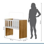 Quarto De Bebê Mini Berço, Cômoda 1 Porta 4 Gavetas E Roupeir