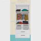 Quarto De Bebê Modulado Roupeiro + Cama Branco Brilho