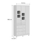 Quarto De Bebê Om Guarda Roupa 3 Portas 3 Gavetas E Cômoda 1