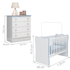 Quarto De Bebê Owens Menininho Branco Azul