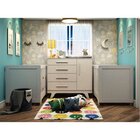 Quarto De Bebê Para Gêmeos Com 2 Berços E Cômoda Retrô 100% M