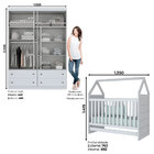 Quarto De Bebê Prime Berço Mini Cama E Guarda Roupa - Branco