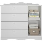 Quarto De Bebê Provençal Berço Capitonê Cômoda 4 Gavetas Guar