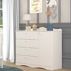 Quarto De Bebê Provençal Berço Cômoda 4 Gavetas Guarda Roupa