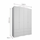 Quarto De Bebê Provençal Berço Cômoda 4 Gavetas Guarda Roupa