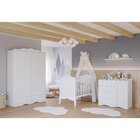 Quarto De Bebê Provençal Berço Cômoda 4 Gavetas Guarda Roupa